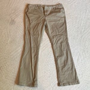 Slim bootcut Khaki pants